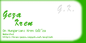 geza kren business card